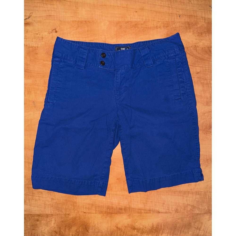 The North Face Womens Royal Blue Twill Hiking Shorts Size 8 Regular Cotton Blend